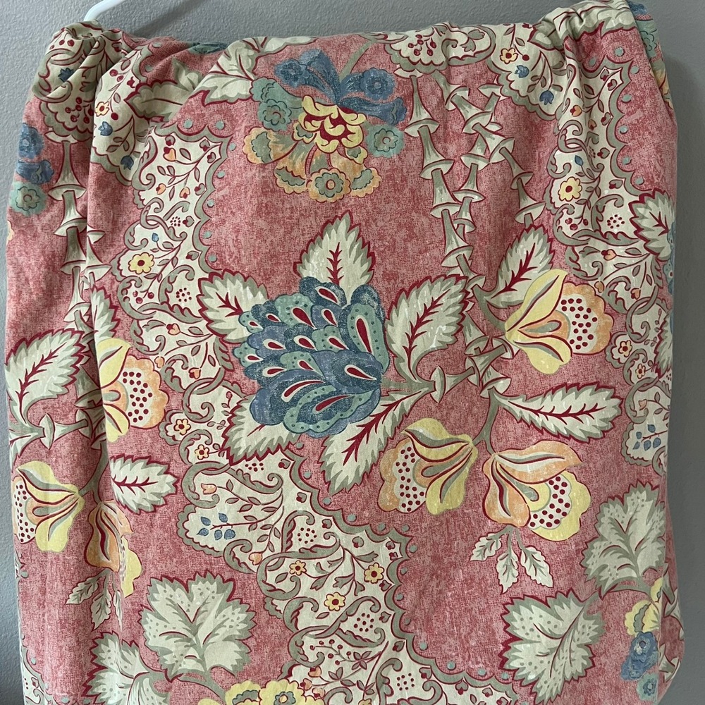 Pottery Barn Floral Duvet Cover - Red, Blue, Yellow